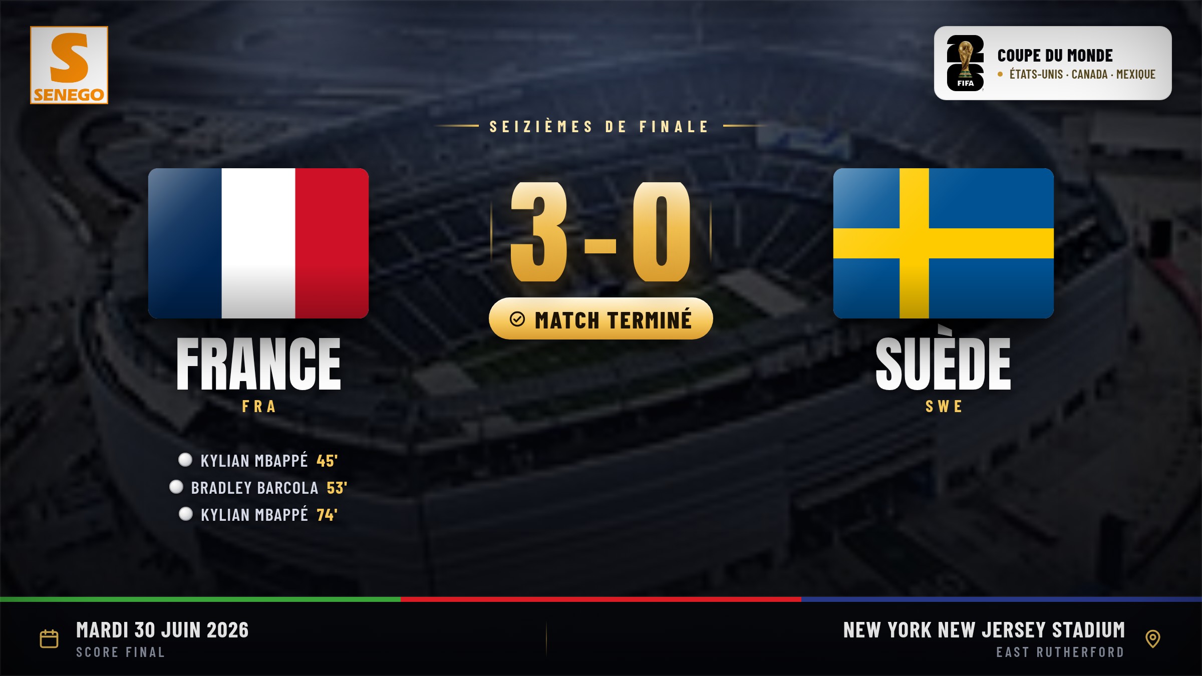 Coupe du monde 2026 : Mbappé et Barcola qualifient la France pour les 8es face à la Suède (3-0)