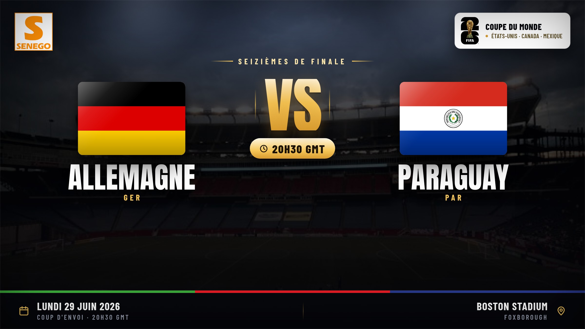 DIRECT – Mondial 2026 : Allemagne vs Paraguay, suivez le seizième de finale en live sur Senego