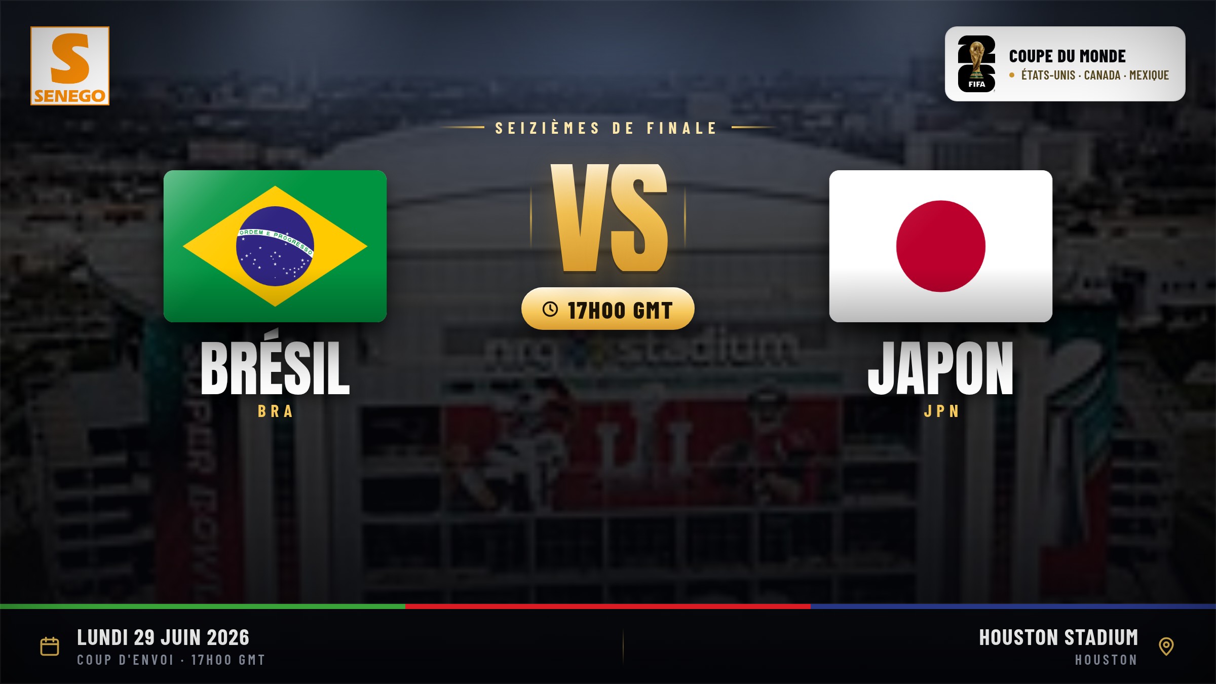 DIRECT – Mondial 2026 : Brésil vs Japon, suivez seizième de finale en live sur Senego