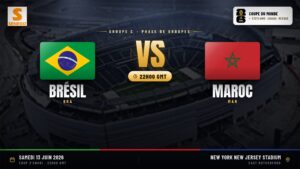 DIRECT – Mondial 2026 : Brésil vs Maroc, suivez le 1er match du groupe C en live sur Senego