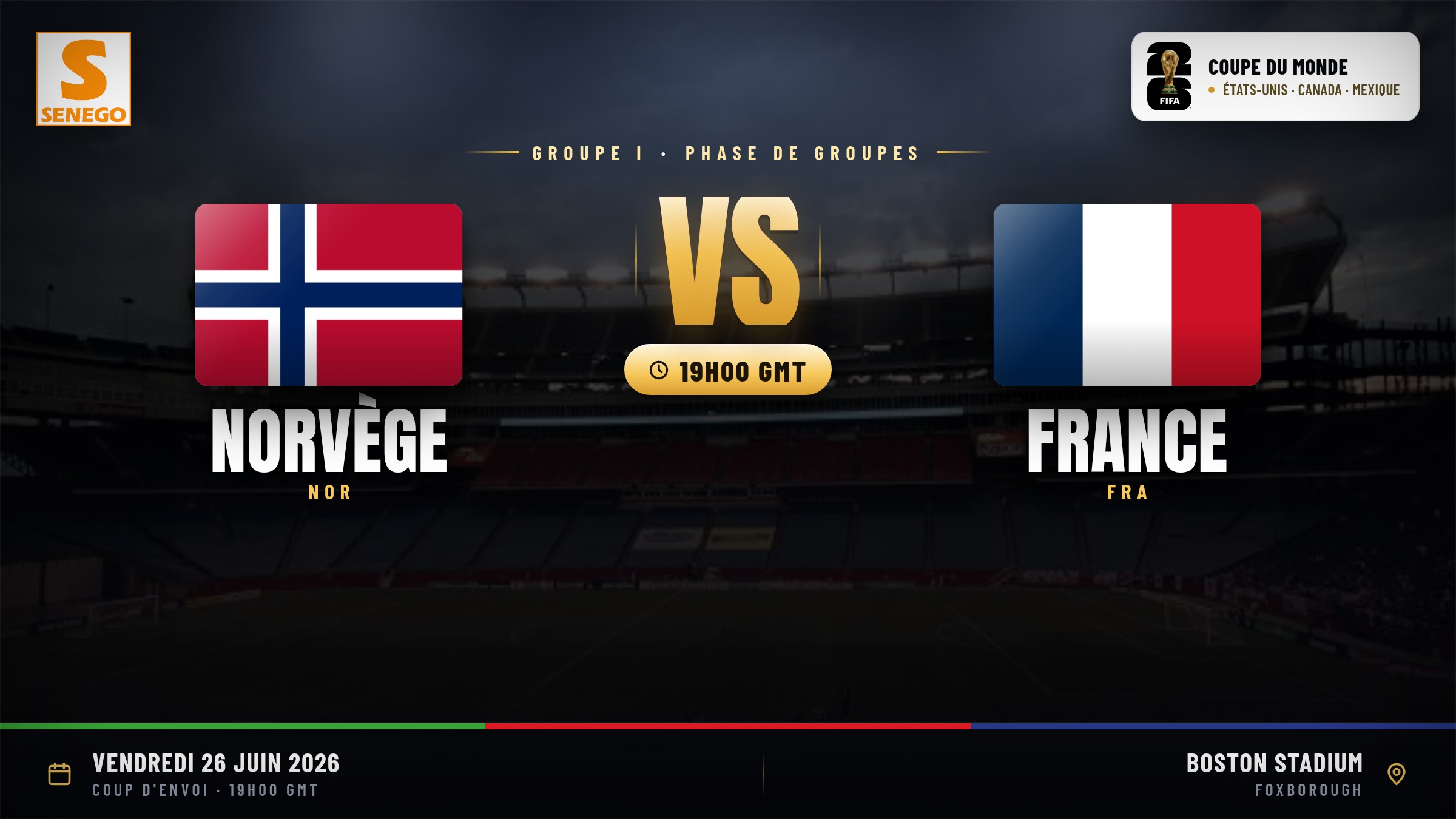 DIRECT – Mondial 2026 : Norvège vs France, suivez le choc au sommet du groupe I en live sur Senego