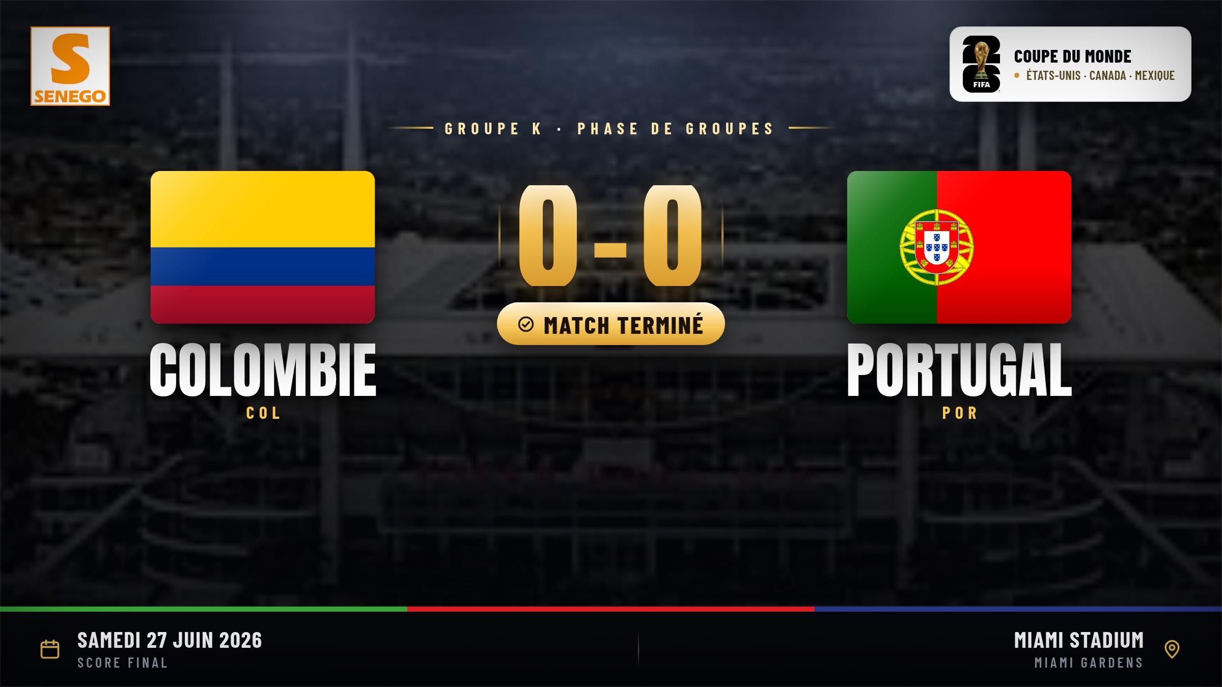 Colombie – Portugal (0-0) : match nul et vierge pour le choc du groupe K, le résumé du match et les notes des joueurs (Mondial 2026)
