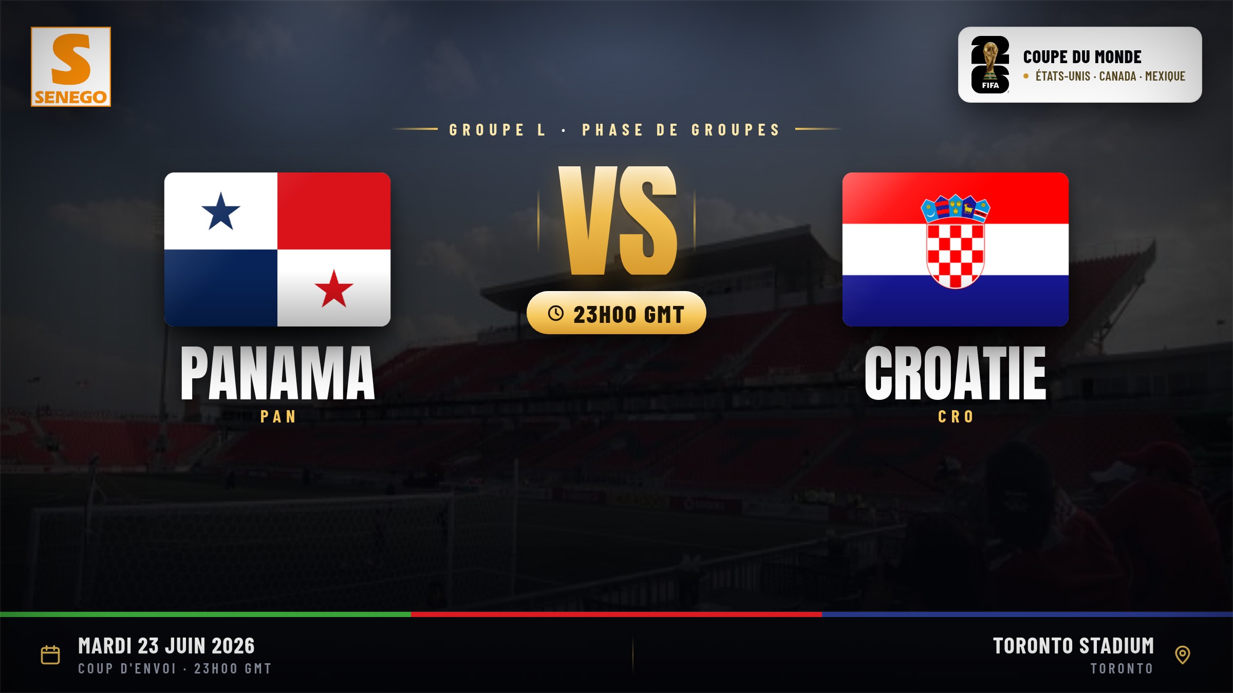 DIRECT – Mondial 2026 : Panama vs Croatie, suivez le 4e match du groupe L en live sur Senego