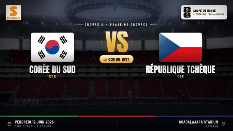 Corée du Sud – République tchèque : à quelle heure et sur quelle chaîne voir le match ? (Coupe du monde 2026)