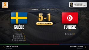 Suède - Tunisie (5-1) : Doublé d'Ayari et de Svanberg, large victoire suédoise pour l'entrée en lice