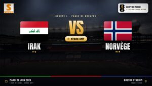 DIRECT - Mondial 2026 : Irak vs Norvège, suivez le match du groupe I en live sur Senego