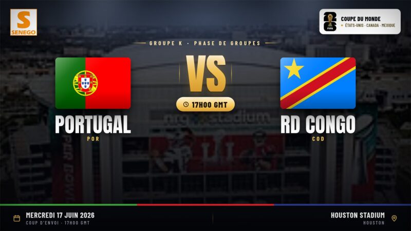 DIRECT – Mondial 2026 : Portugal vs RD Congo, suivez 1er match du groupe K en live sur Senego