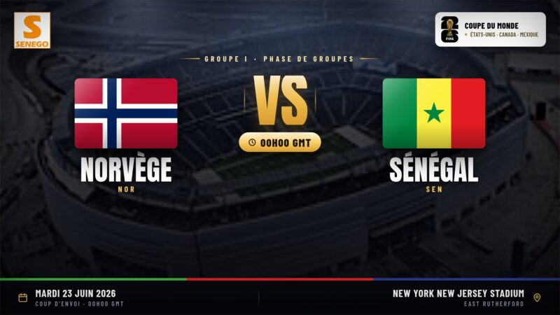 DIRECT – Mondial 2026 : Norvège vs Sénégal, suivez le 4e match du groupe I en live sur Senego