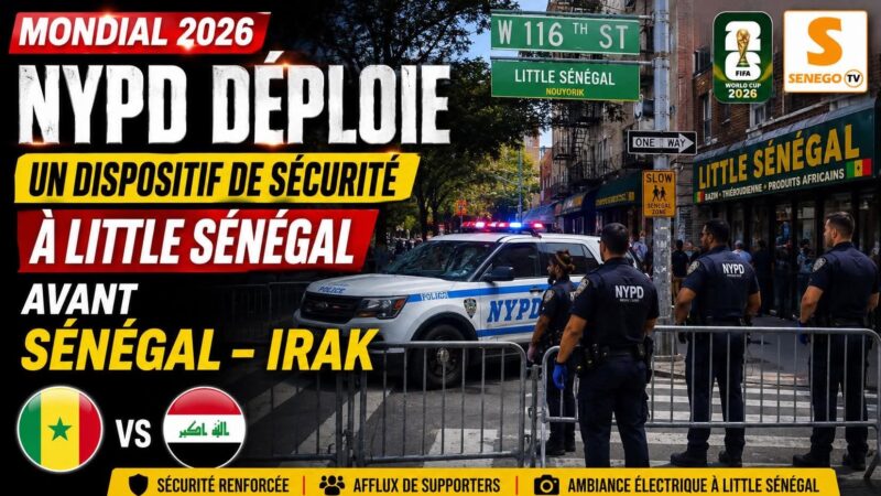 New York : Présence policière à Little Sénégal pour encadrer les supporters sénégalais (Senego TV)