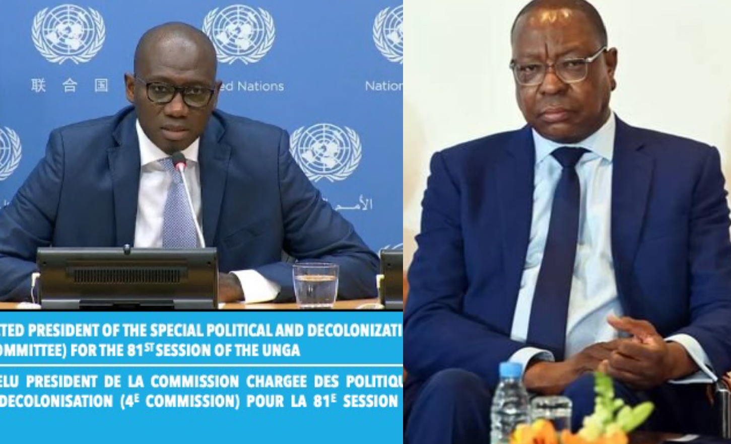 Mankeur Ndiaye salue Coly Seck, élu à la tête de la Quatrième Commission des Nations Unies