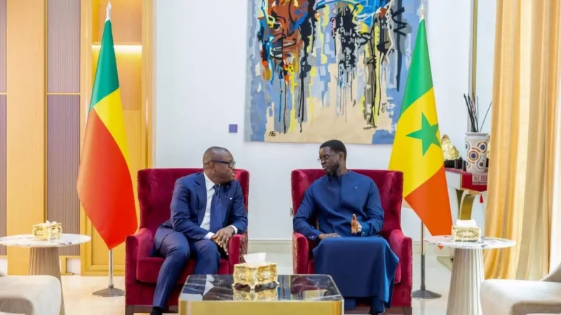 Romuald Wadagni en tournée régionale : le président béninois reçu par Diomaye Faye à Dakar