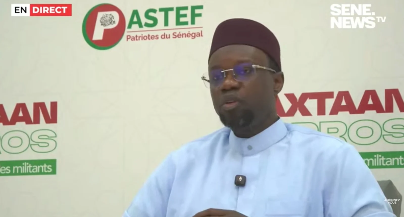 Ousmane Sonko fixe le cap 2029 et vise un million de militants pour Pastef