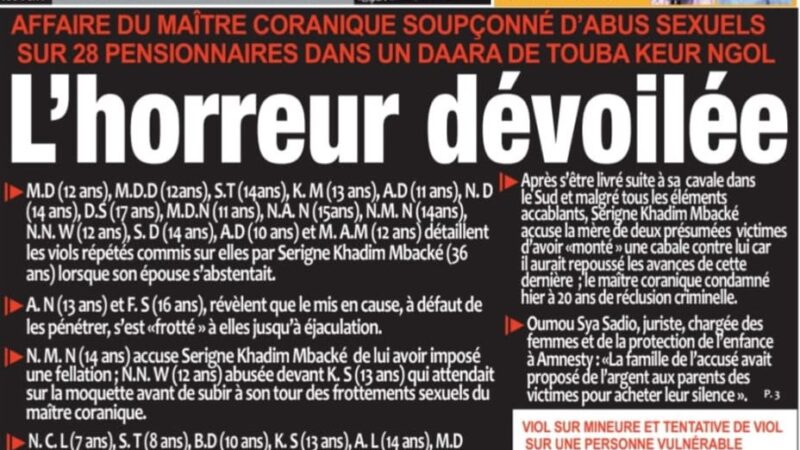 Découvrez les Unes des journaux sénégalais du mardi 09 juin 2026