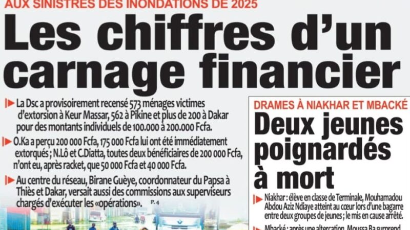 Découvrez les Unes des journaux sénégalais du lundi 29 juin 2026