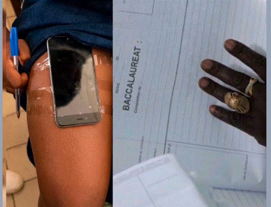 « Le téléphone ne marche pas », se défend une candidate au Bac 2026, téléphone scotché à la cuisse