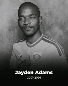 Afrique du Sud : décès du mondialiste Jayden Adams à 25 ans