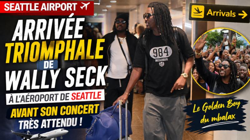 Seattle : arrivée triomphale de Wally Seck à l’aéroport avant son concert très attendu