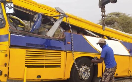 Podor Rn2 : Un bus se renverse..