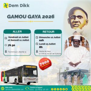 Gamou de Gaya 2026 : Dem Dikk met des bus en service les 10 et 11 juillet