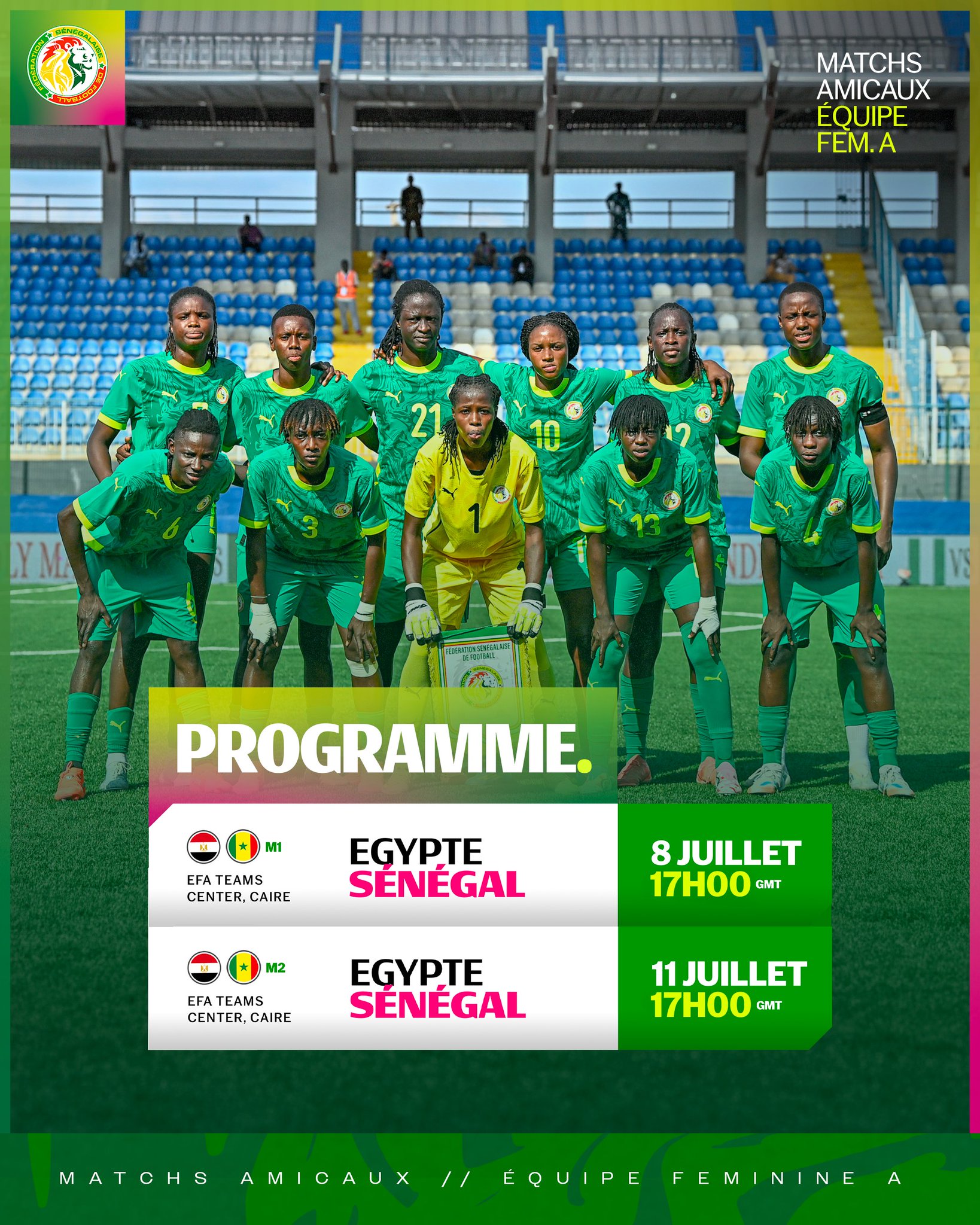 Liste des Lionnes pour les matchs amicaux contre l’Égypte en juillet 2026