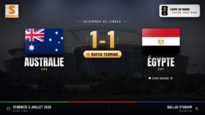Égypte élimine l'Australie aux tirs au but après un match fou (1-1, 4-2 tab)