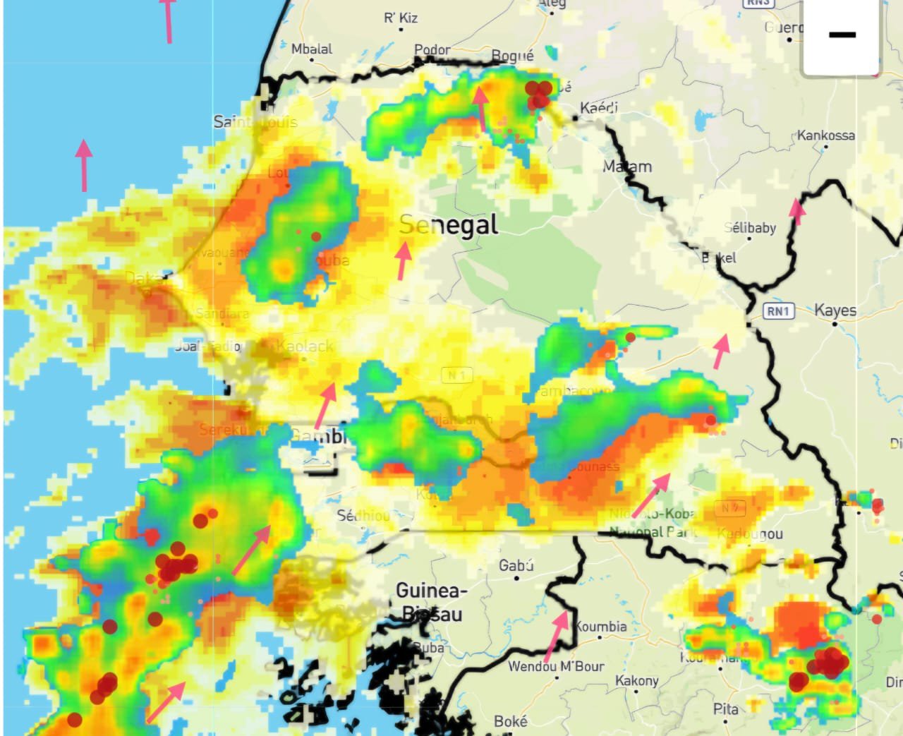 Orages et pluies isolées prévus de 18h à 00h dans plusieurs régions