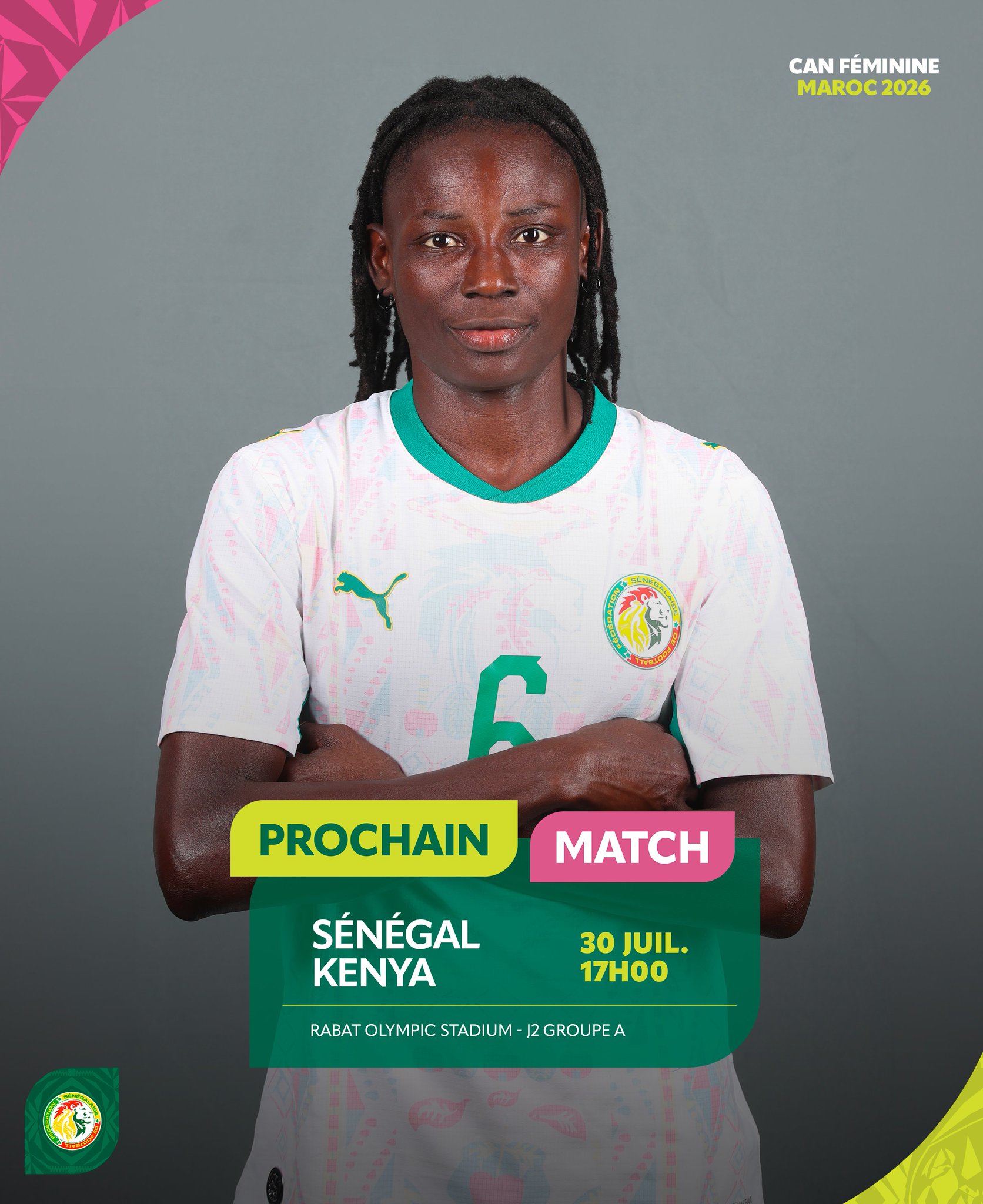 Sénégal vs Kenya : 2e match des Lionnes à la CAN Féminine 2026 le 30 juillet