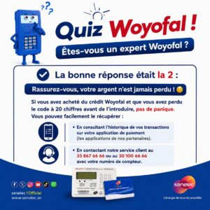 Senelec : comment récupérer un code Woyofal perdu avant utilisation