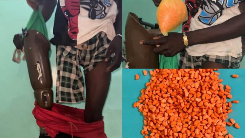 Karang : 1 590 pilules d’ecstasy saisies dans une prothèse de jambe