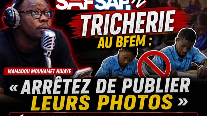 Tricherie au BFEM : Arrêtez de publier leurs photos » Le message fort de Mamadou Mouhamet Ndiaye (Vidéo