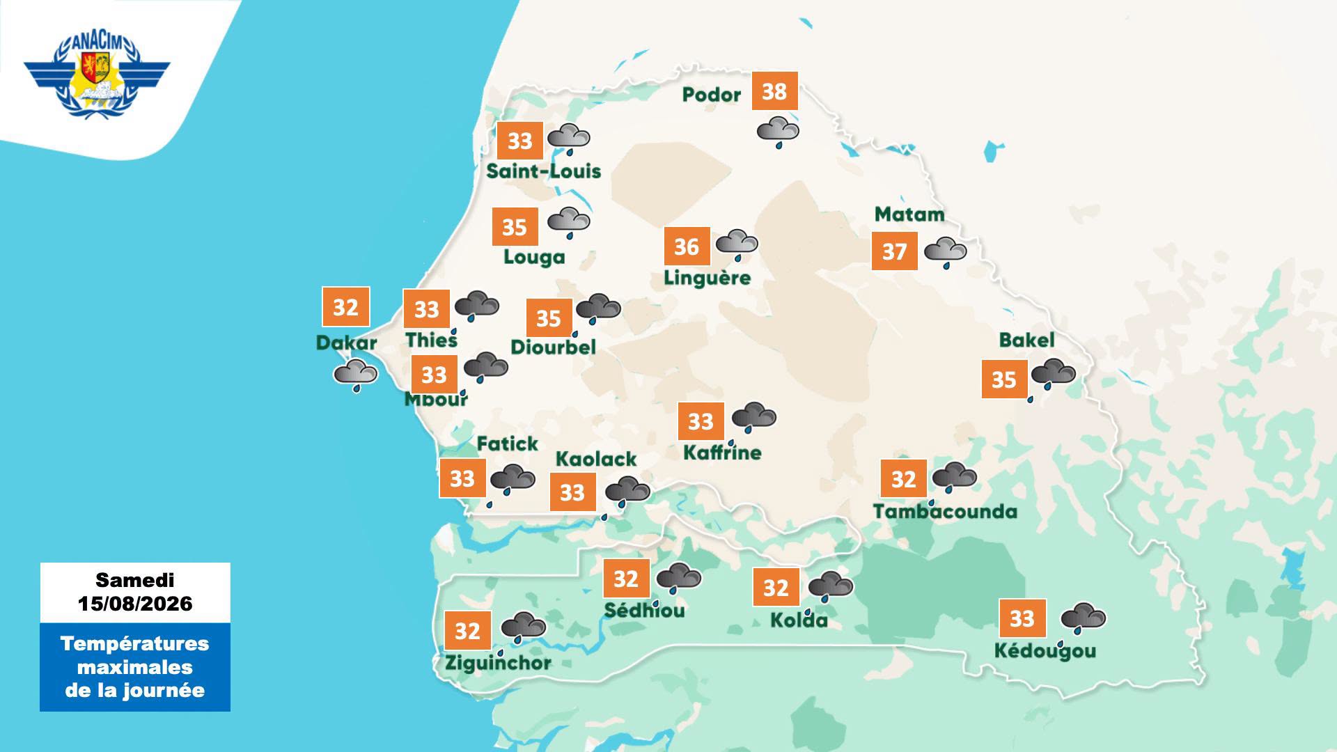 Météo : des pluies et orages attendus dans plusieurs régions du Sénégal