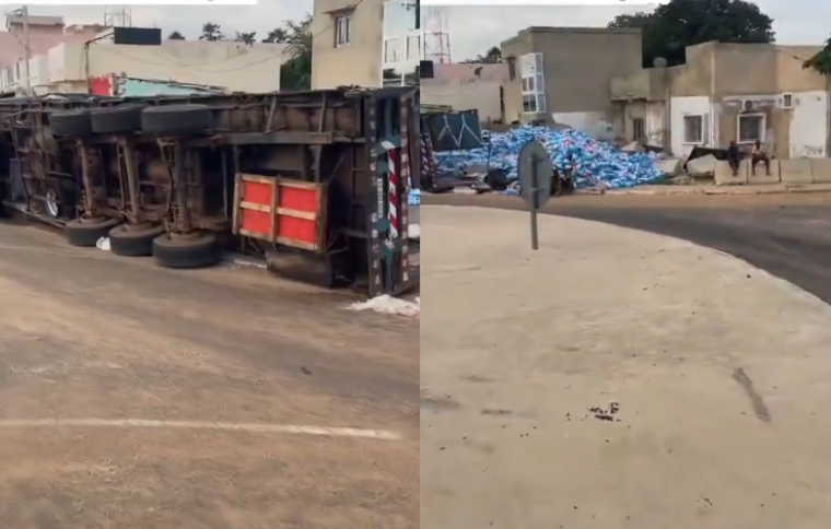 Drame au pont de Foundiougne : un camion se renverse sur une adolescente de 15 ans (Vidéo)