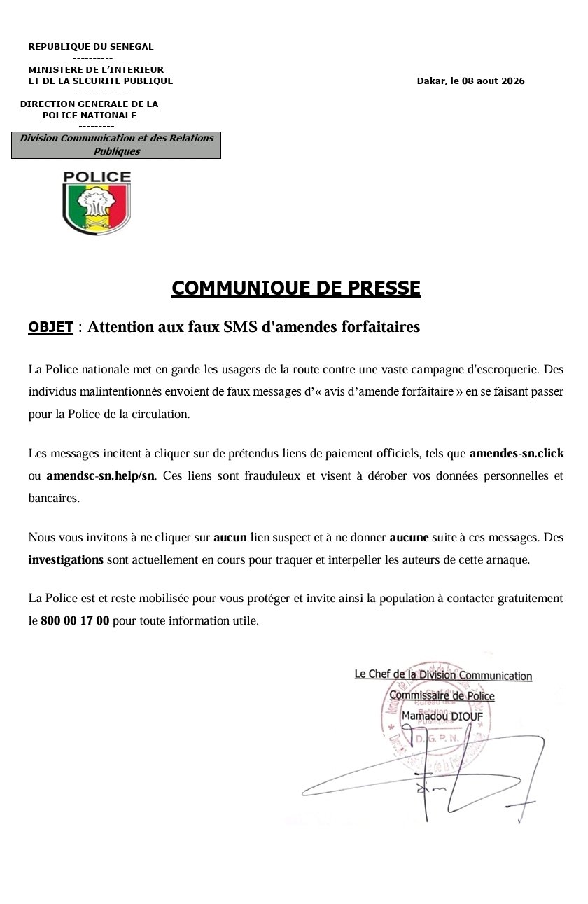 Faux SMS d’amendes : la Police nationale met en garde contre une arnaque