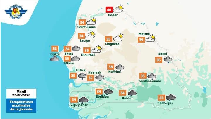 Météo : des activités pluvieuses attendues dans le Sud et un temps chaud au Centre et au Nord