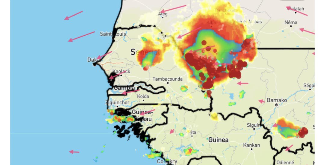 Météo : orages et pluies attendus ce matin sur le Centre et l’Est du Sénégal