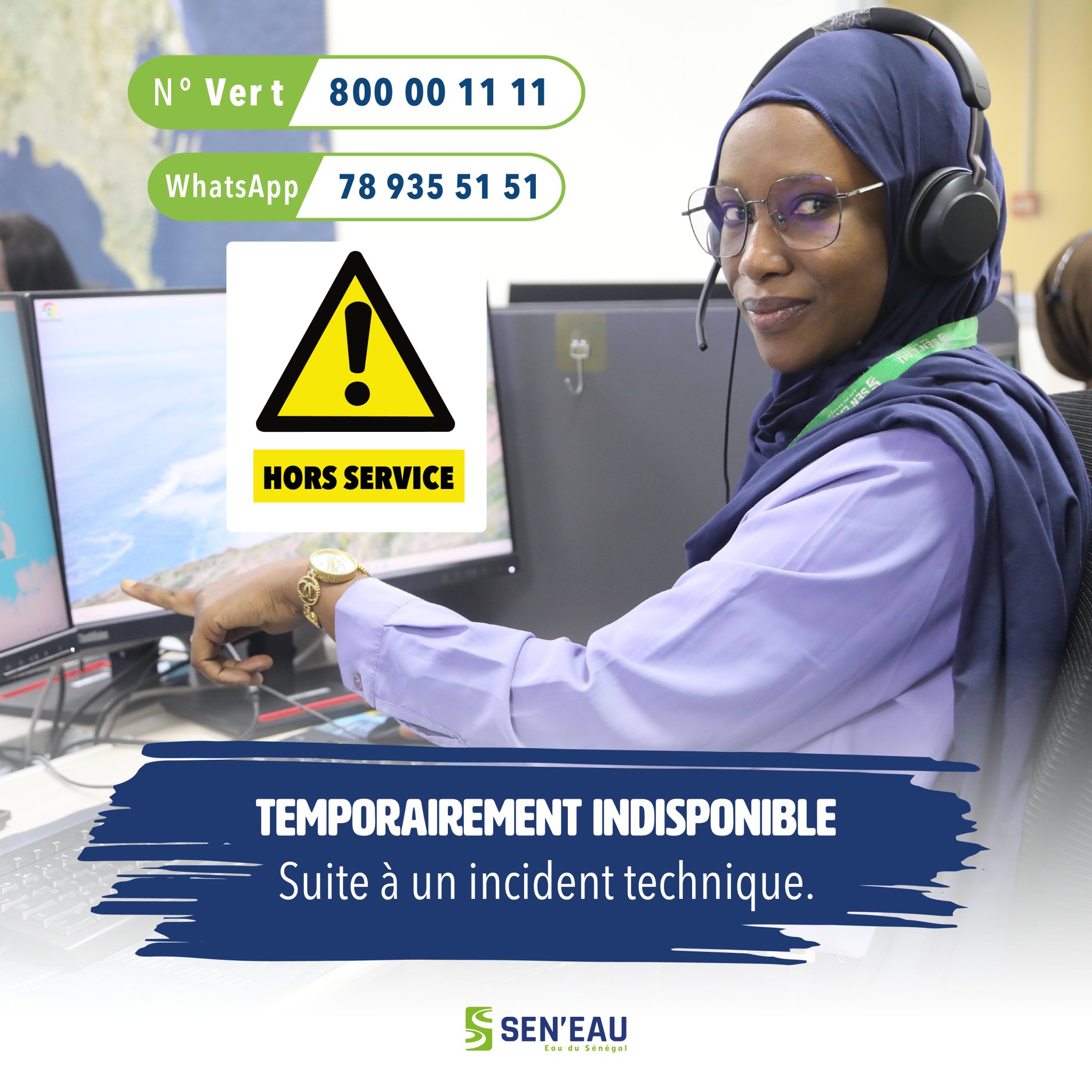 Numéro vert de SEN&rsquo;EAU hors service : quels canaux pour contacter le service client ?