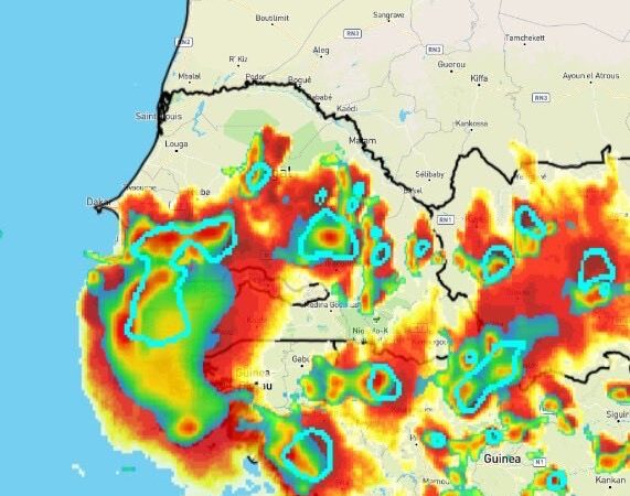 Orages et pluies attendus ce soir sur Louga, Dakar, Thiès et Touba