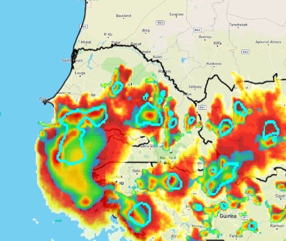Orages et pluies attendus ce soir sur Louga, Dakar, Thiès et Touba