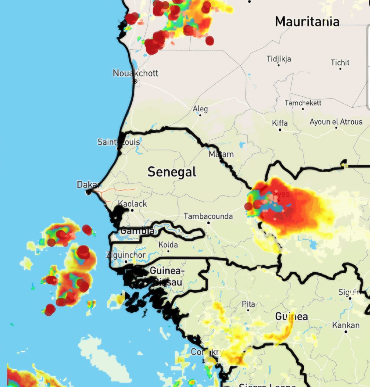 Pluies orageuses attendues ce jour sur l’Est et le Sud-Ouest du Sénégal