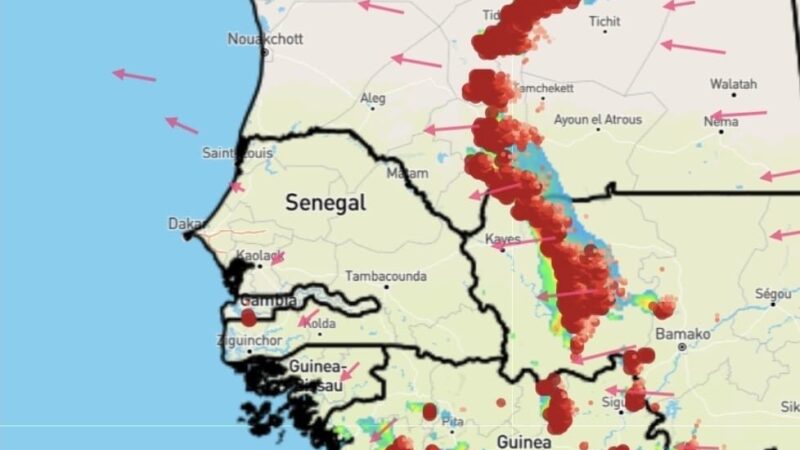 Pluies orageuses dès 21h dans plusieurs localités du Sénégal