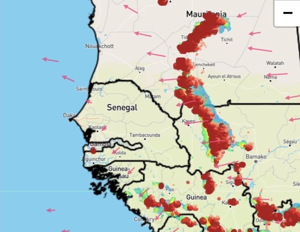 Pluies orageuses dès 21h dans plusieurs localités du Sénégal