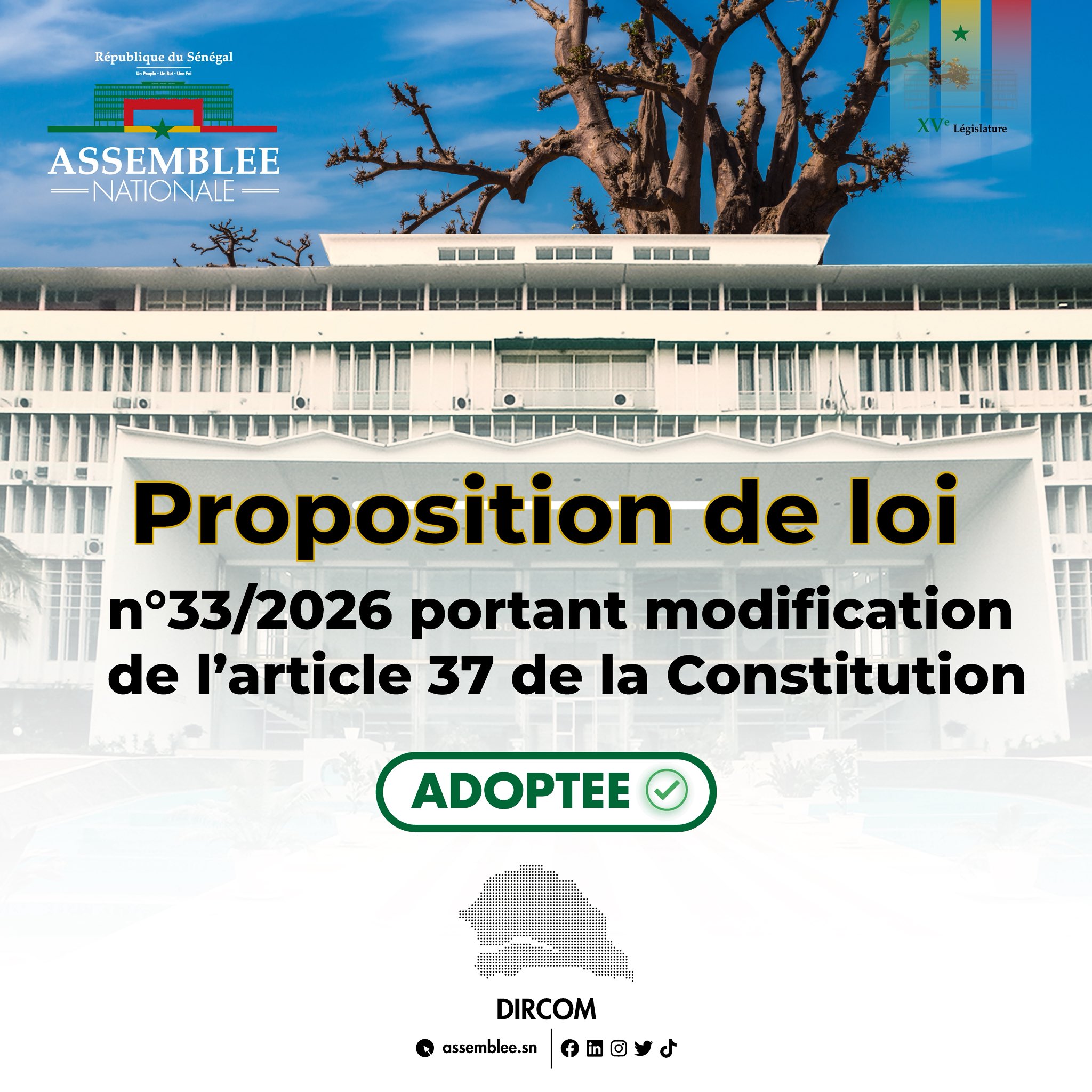 Sénégal : L’Assemblée adopte la déclaration de patrimoine du président