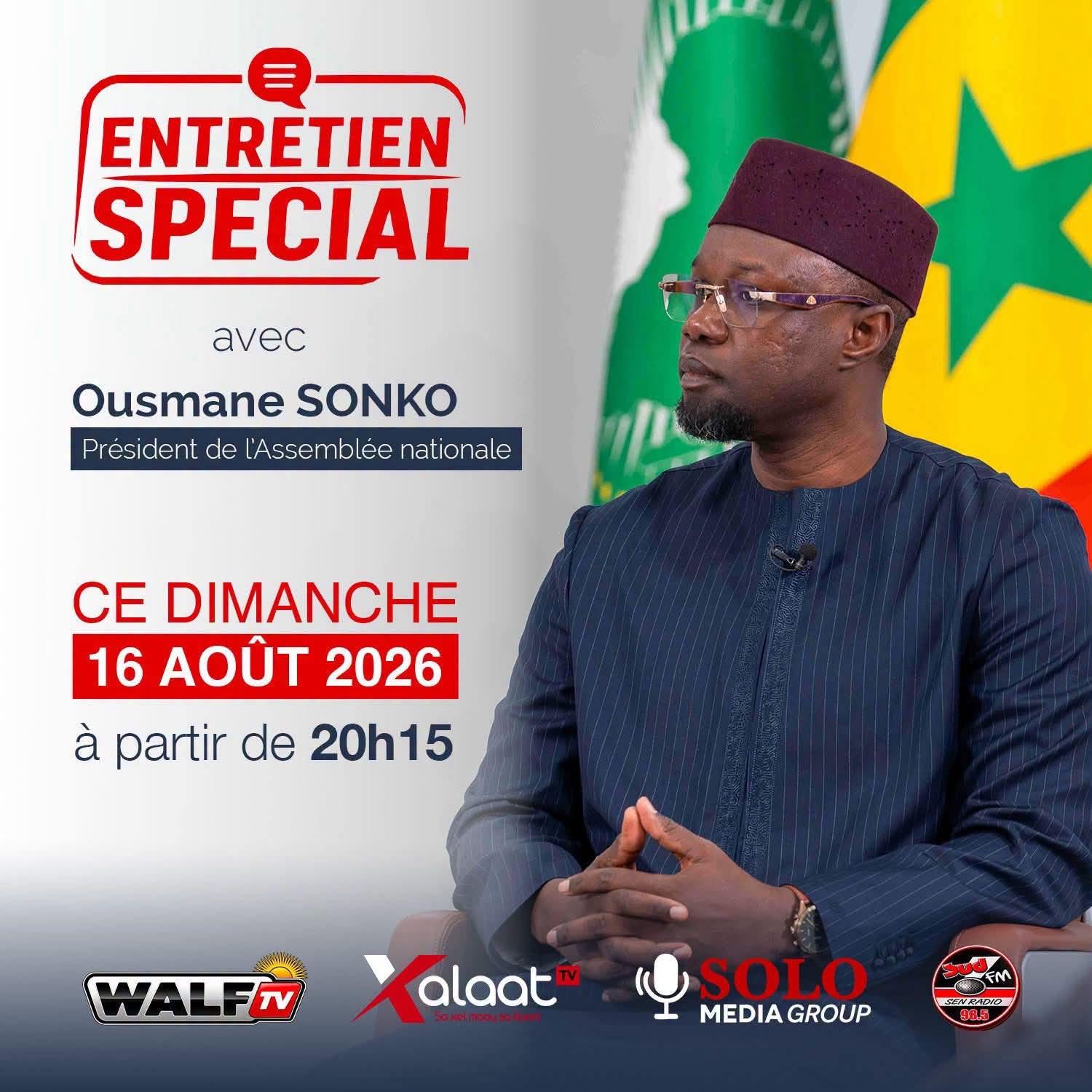 Actualité nationale : suivez en direct l’entretien d’Ousmane Sonko
