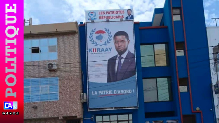 Kiiraay affiche le portrait de Bassirou Diomaye Faye sur son nouveau siège