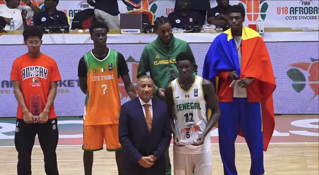 Code Mbengue dans le cinq majeur de l’AfroBasket U18 malgré la finale perdue