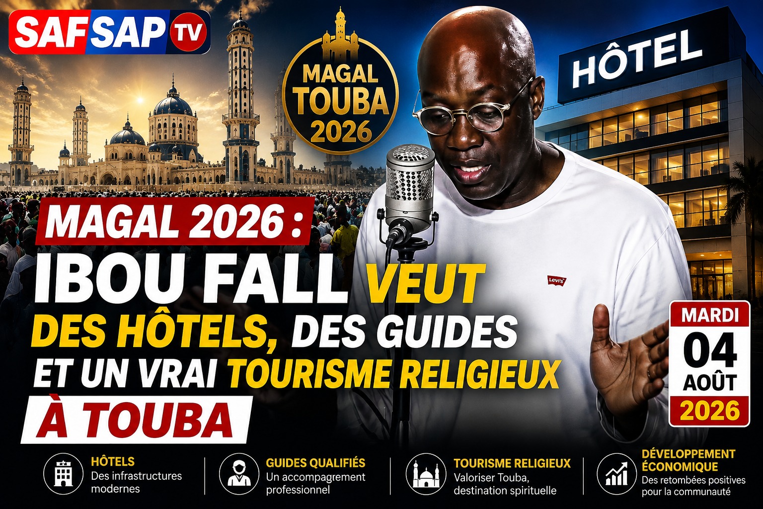 Magal 2026 : Ibou Fall veut des hôtels, des guides et un vrai tourisme religieux à Touba (Vidéo)