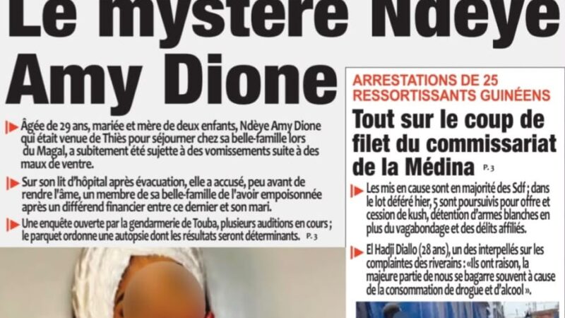 Découvrez les Unes des journaux sénégalais du jeudi 06 août 2026