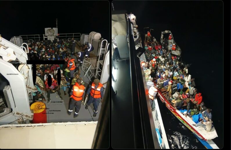 Pirogue en détresse : 134 migrants secourus par la Marine nationale