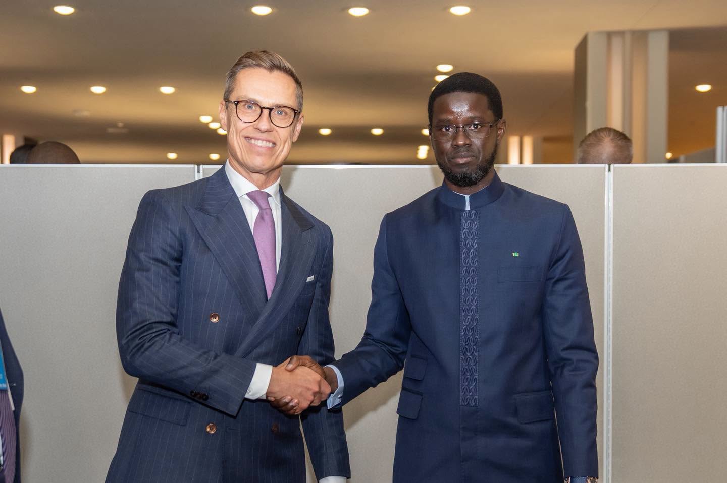New York : Diomaye Faye et Alexander Stubb passent en revue la coopération entre le Sénégal et la Finlande