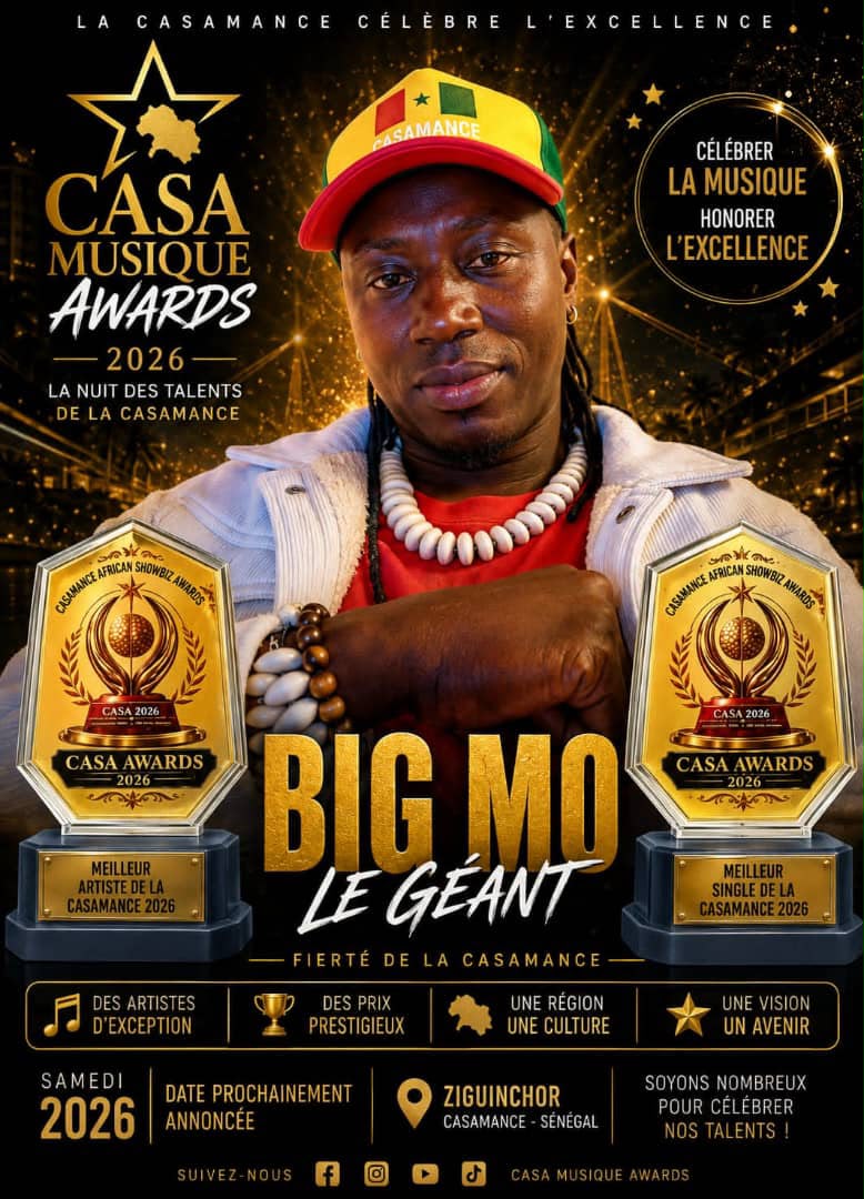 Casa Music Awards : Big Mo Le Géant réalise un doublé et dédie sa victoire à la Casamance